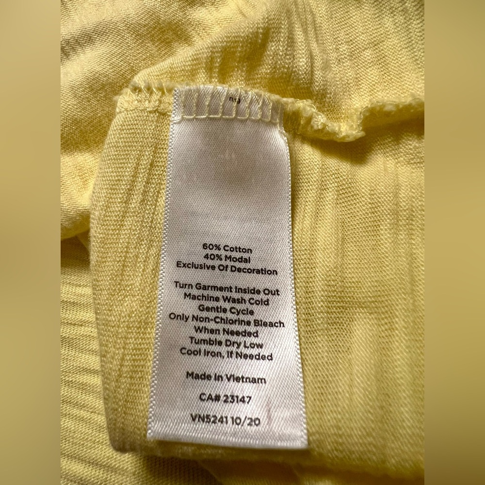 Talbots Sunny Yellow Short Sleeve Tee - Picture 6 of 8
